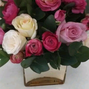 Pink & White Mixed Vase