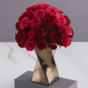 Red Roses in a Vase