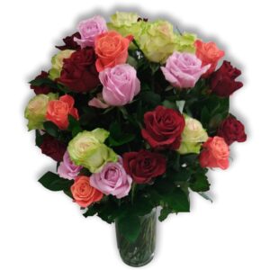 Mixed Roses in a Vase